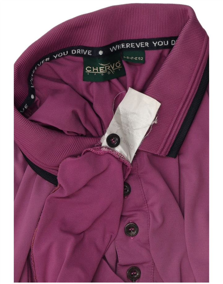 Camisa polo masculina Chervo IT 52 grande roxo nylon