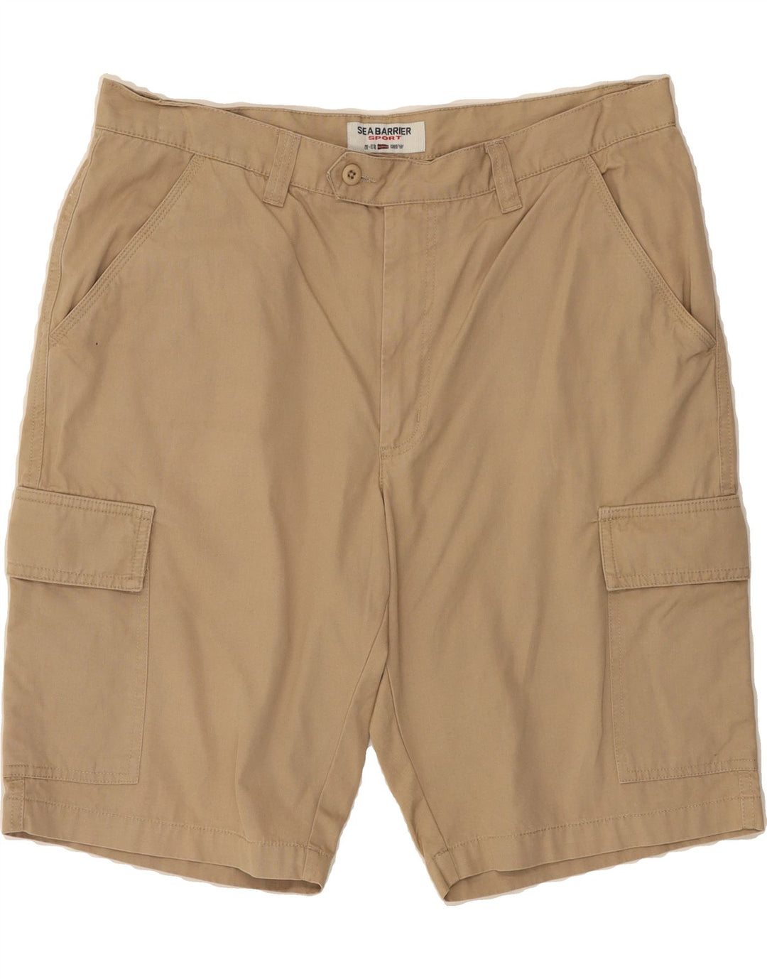 SEA BARRIER Mens Cargo Shorts IT 54 2XL W38  Beige Cotton Vintage Sea Barrier and Second-Hand Sea Barrier from Messina Hembry 