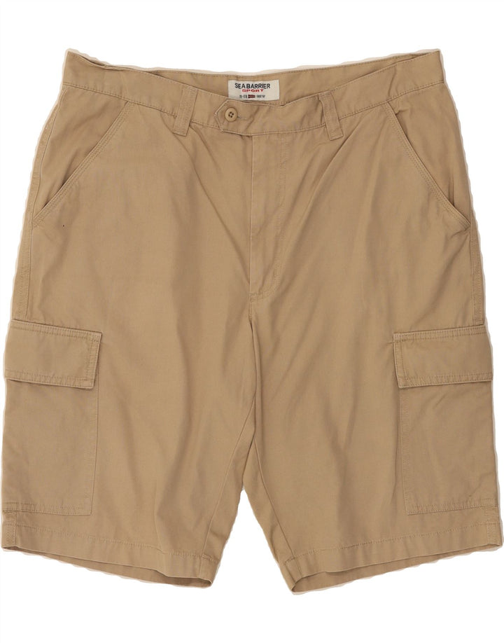 SEA BARRIER Mens Cargo Shorts IT 54 2XL W38  Beige Cotton Vintage Sea Barrier and Second-Hand Sea Barrier from Messina Hembry 