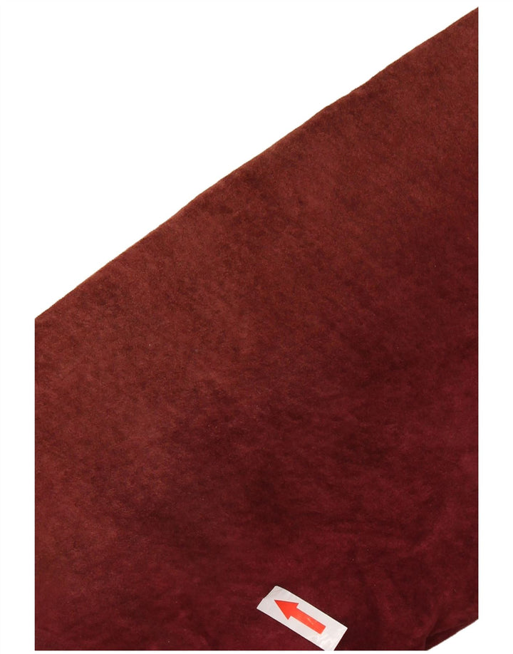 Jaqueta feminina VINTAGE de camurça Sherpa Reino Unido 14 couro médio Borgonha