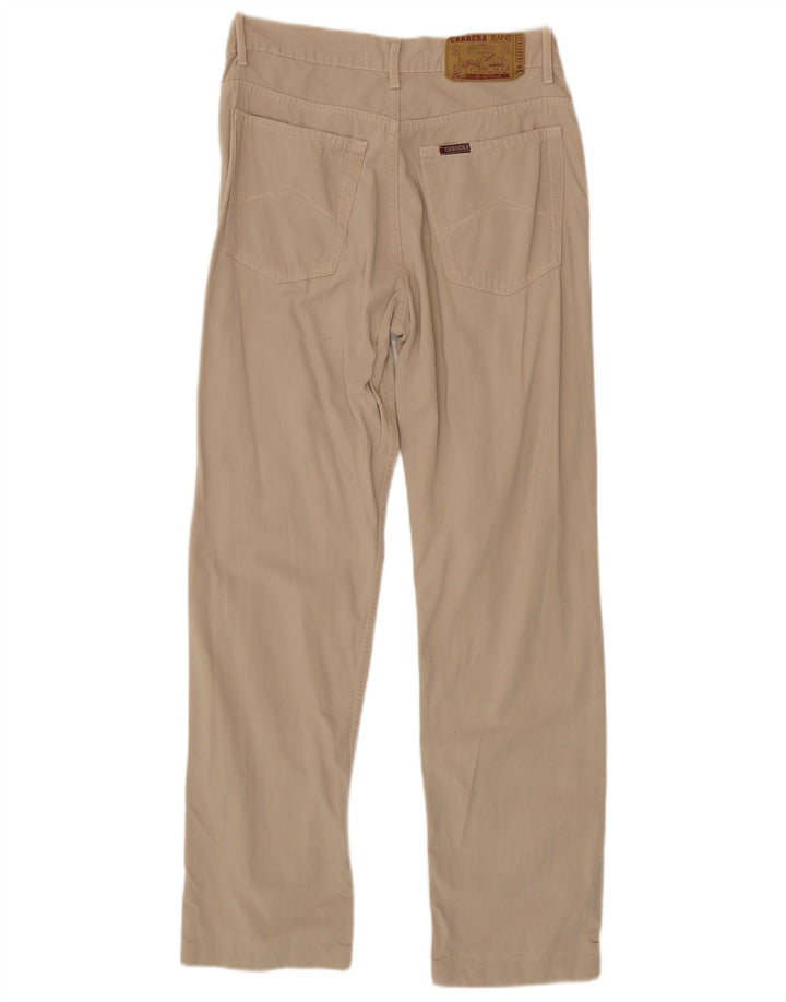 Calça masculina reta casual CARRERA W31 L30 algodão bege