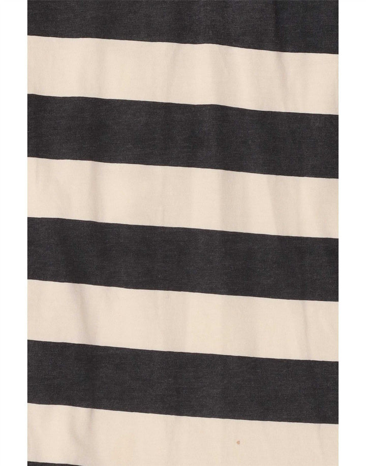 Camisa polo masculina Trussardi de algodão listrado branco médio
