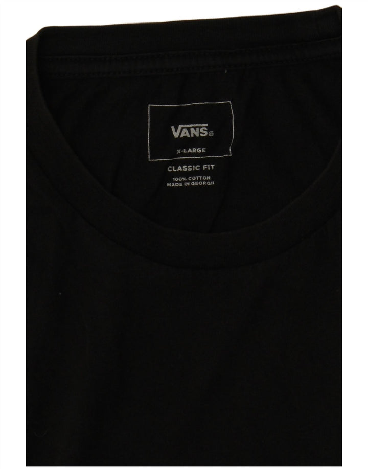 Camiseta masculina Vans Classic Fit XL preta de algodão