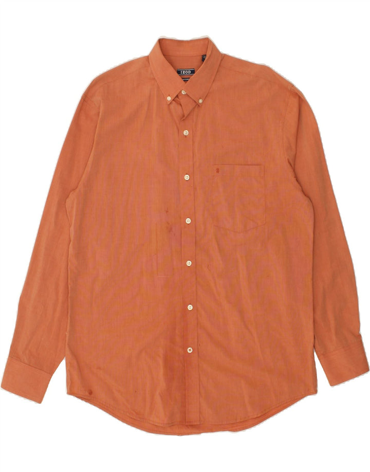 IZOD Mens Shirt Medium Orange Cotton Vintage Izod and Second-Hand Izod from Messina Hembry 