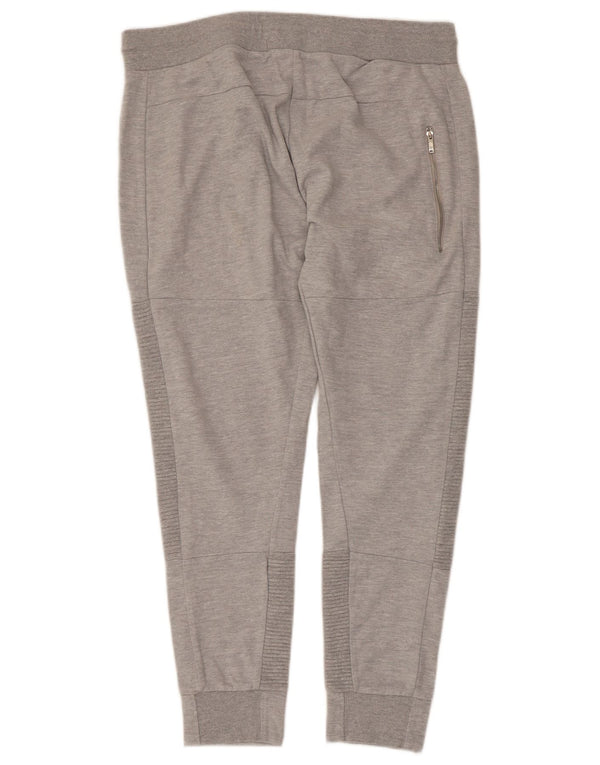 Zara Mens Crop Tracksuit Calças Joggers XL Cinza Algodão