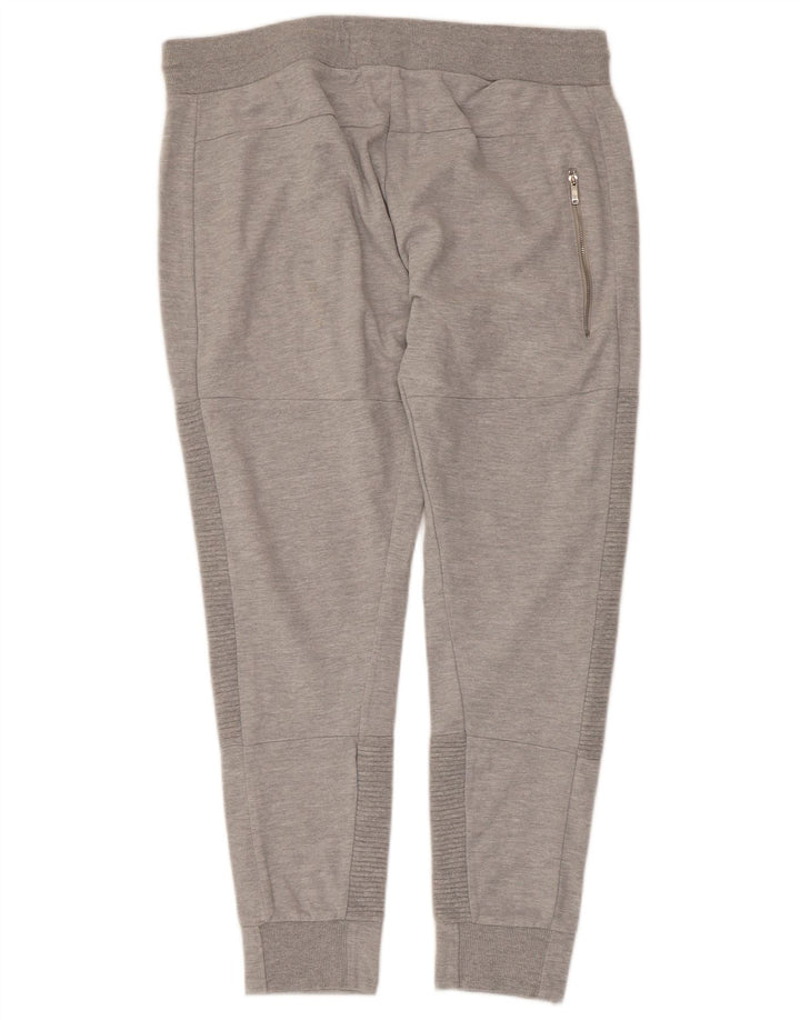 Zara Mens Crop Tracksuit Calças Joggers XL Cinza Algodão