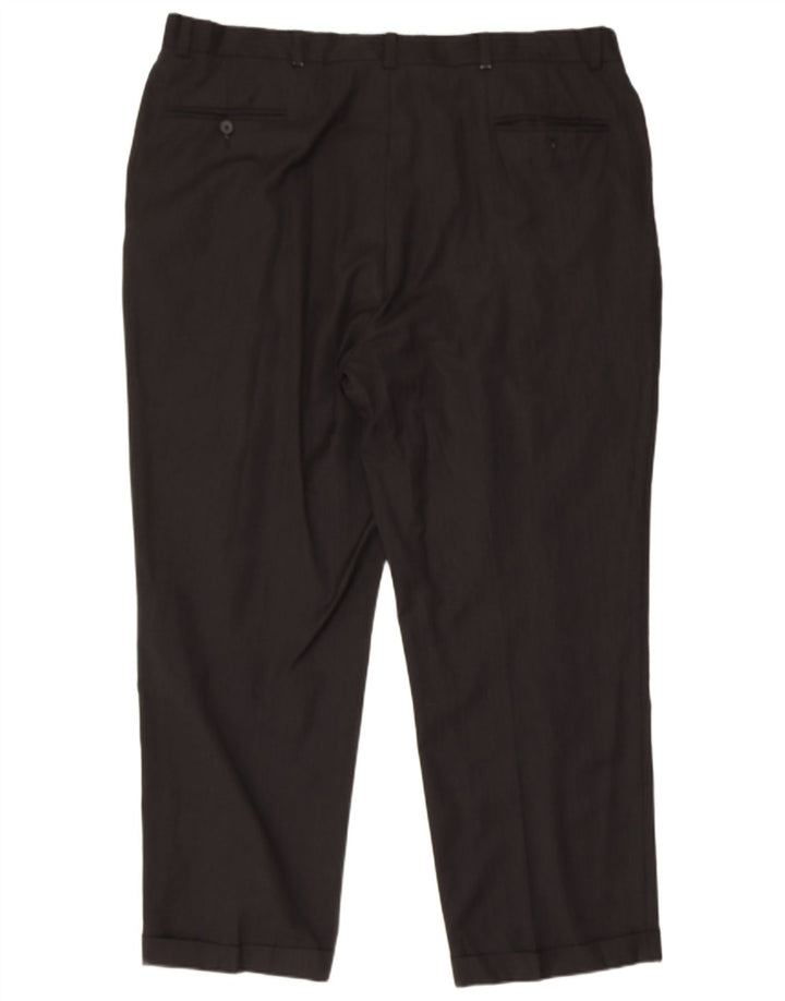 Calça feminina NAUTICA com pegged terno W42 L29 lã preta