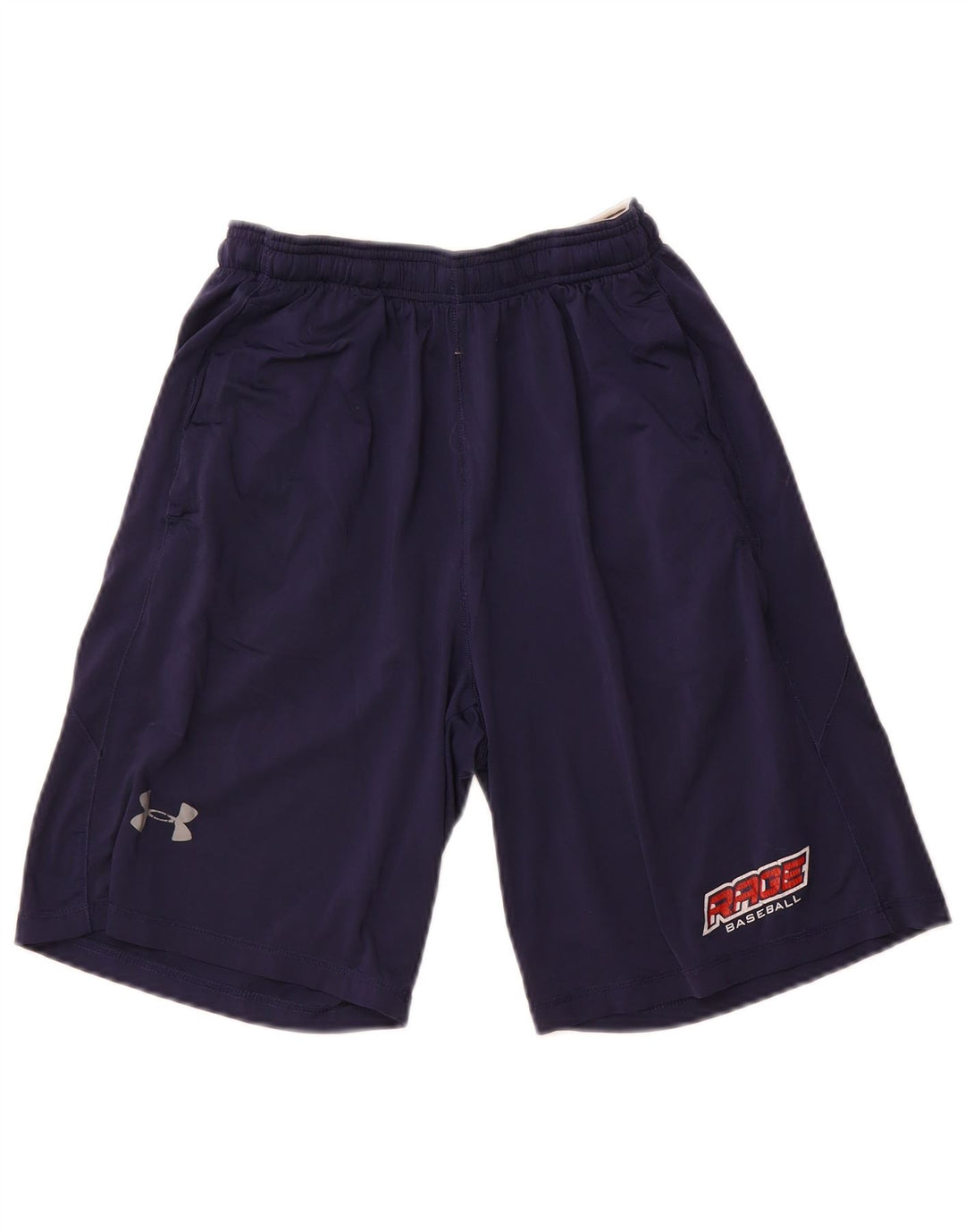 Shorts esportivos masculinos Under Armour Rage Baseball Graphic pequeno azul marinho