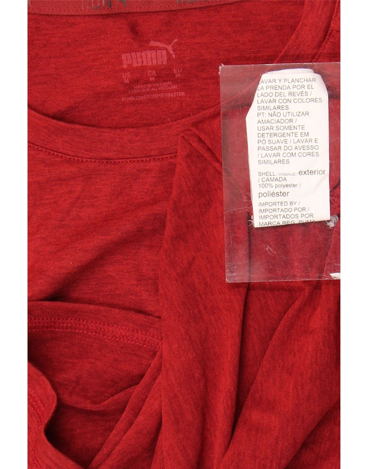 Puma Camiseta Masculina Top Médio Poliéster Vermelho