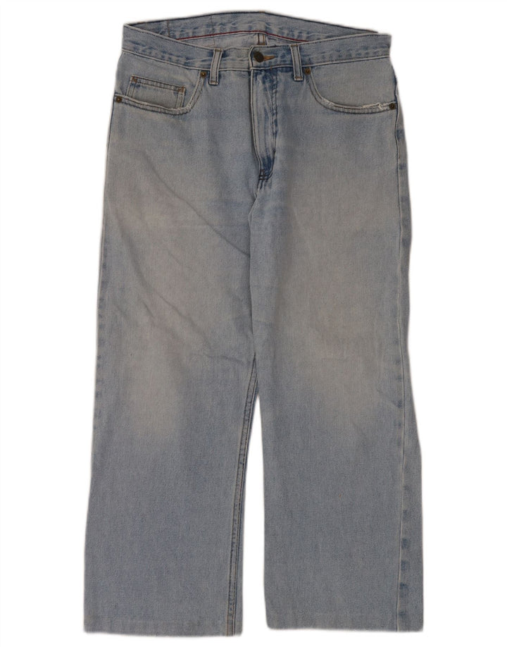 Calça jeans masculina Marks & Spencer solta W32 L26 algodão azul