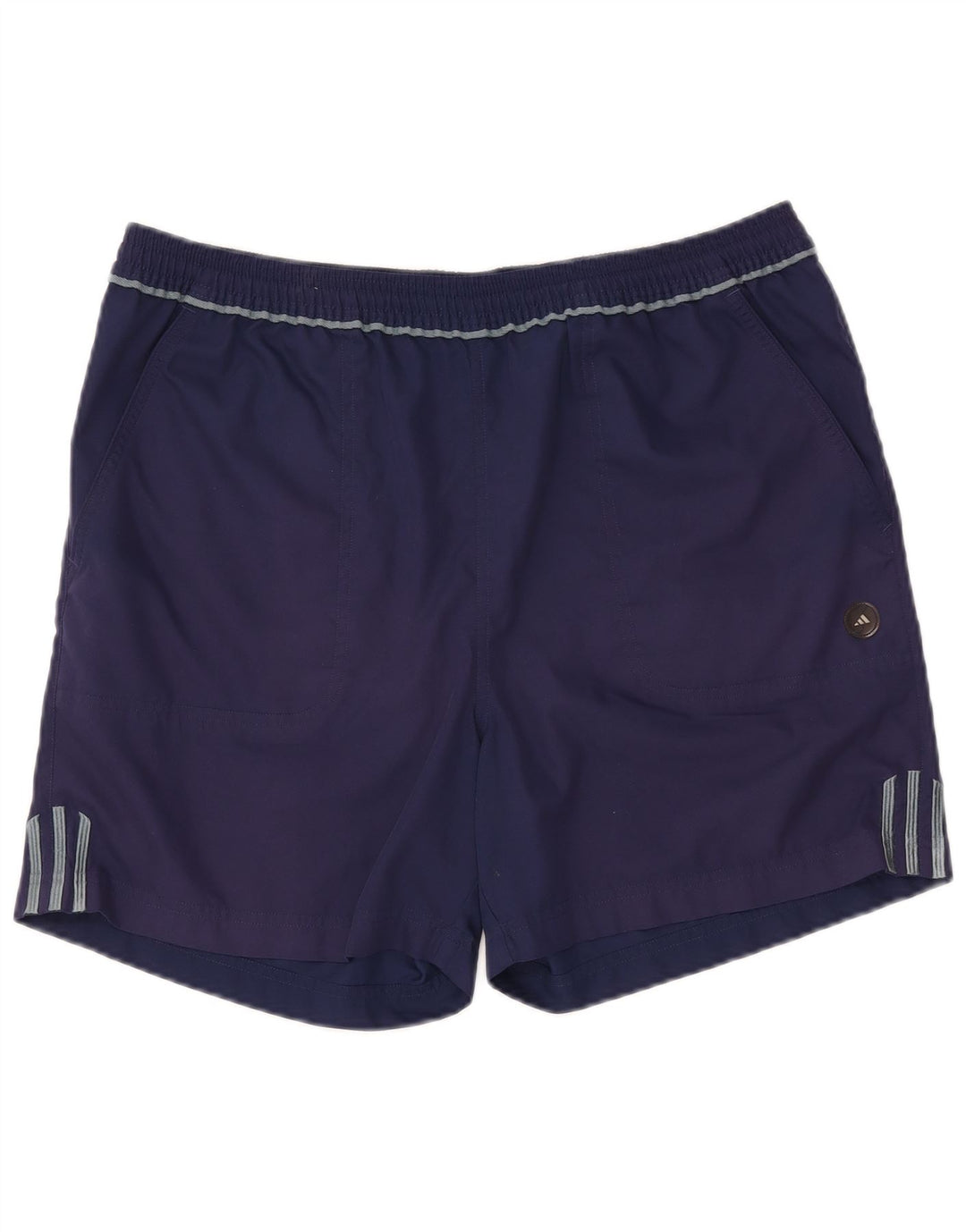 Shorts esportivos masculinos Adidas grandes azul marinho