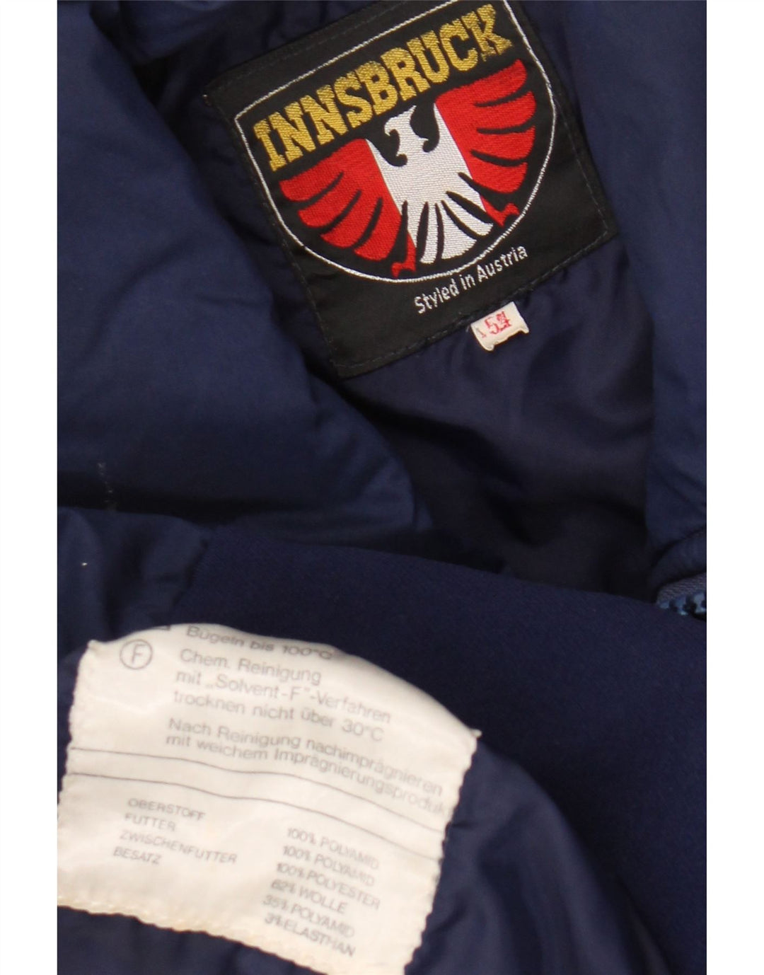 Jaqueta corta-vento masculina Innsbruck EU 54 2XL poliamida listrada azul marinho