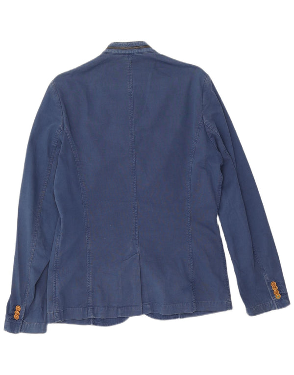 Jaqueta blazer masculina Zara com 5 botões Reino Unido 38 azul marinho médio
