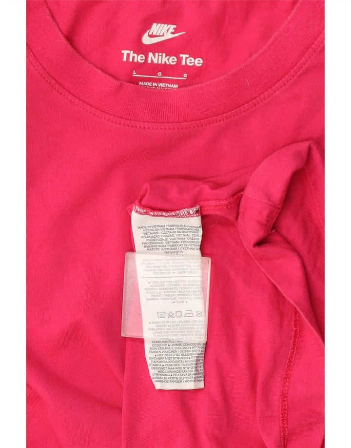 Camiseta feminina Nike grande algodão rosa