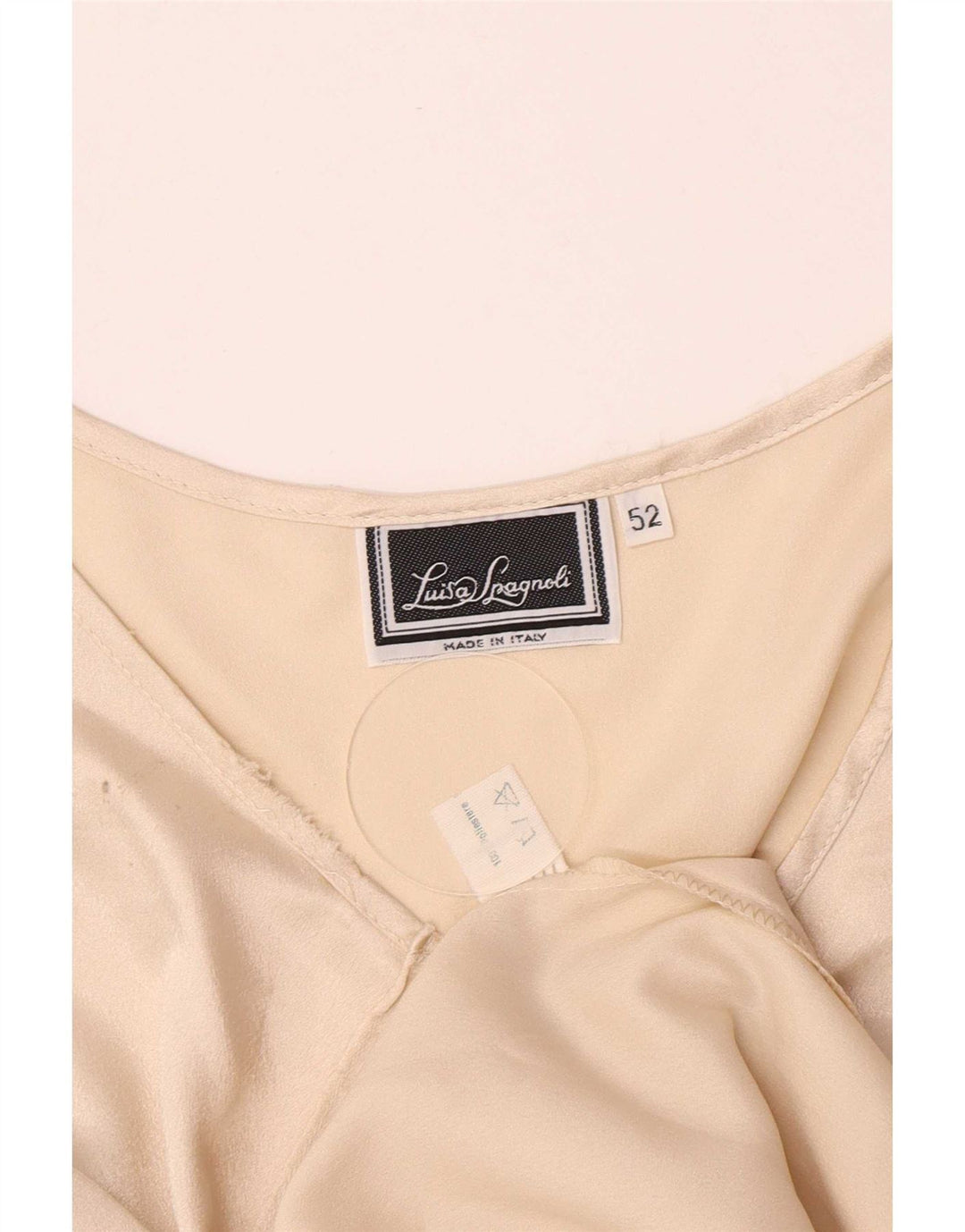 Colete feminino Luisa Spagnoli Top IT 42 2XL poliéster bege