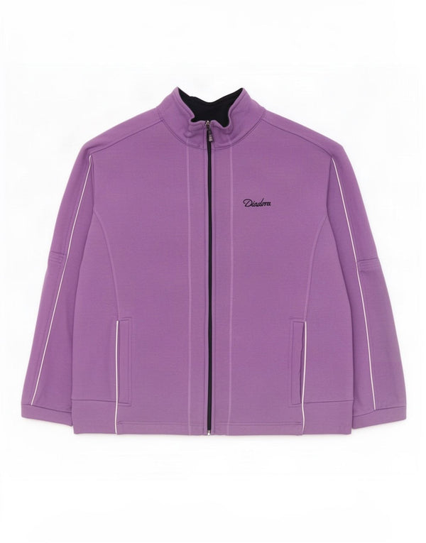 Diadora Womens Tracksuit Top Jacket UK 18 XL Roxo Algodão
