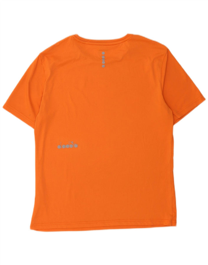 Camiseta masculina Diadora Top médio laranja poliéster