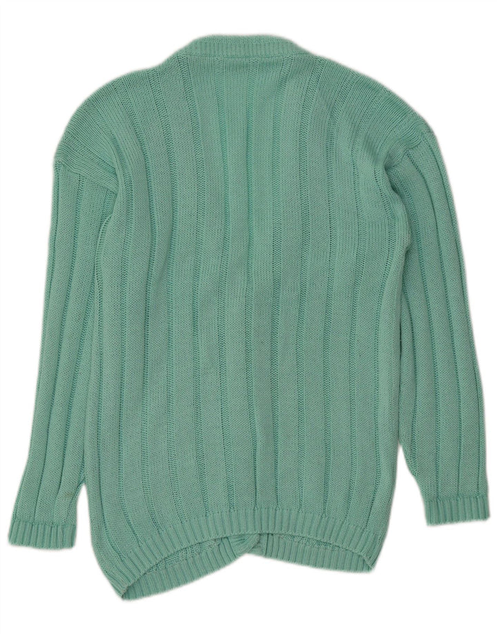 Suéter Cardigan Feminino Vintage Reino Unido 14 Grande Verde