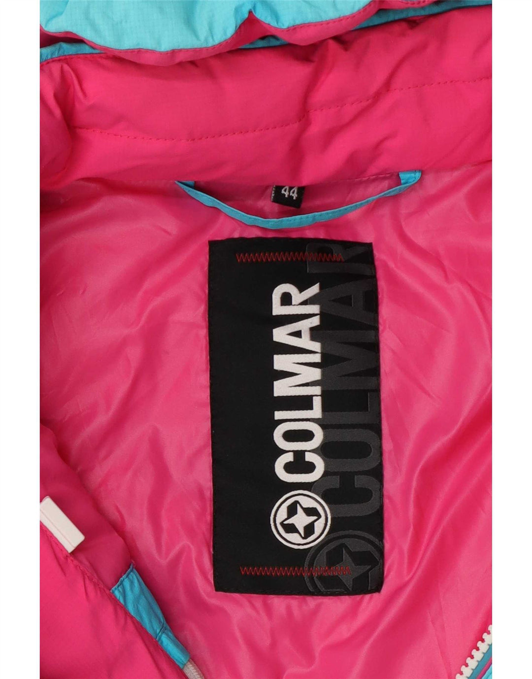 Jaqueta de esqui feminina com capuz Colmar IT 44 bloco colorido azul médio