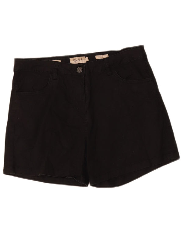 Shorts feminino casual de cintura alta da Dack IT 44 médio W32 algodão preto