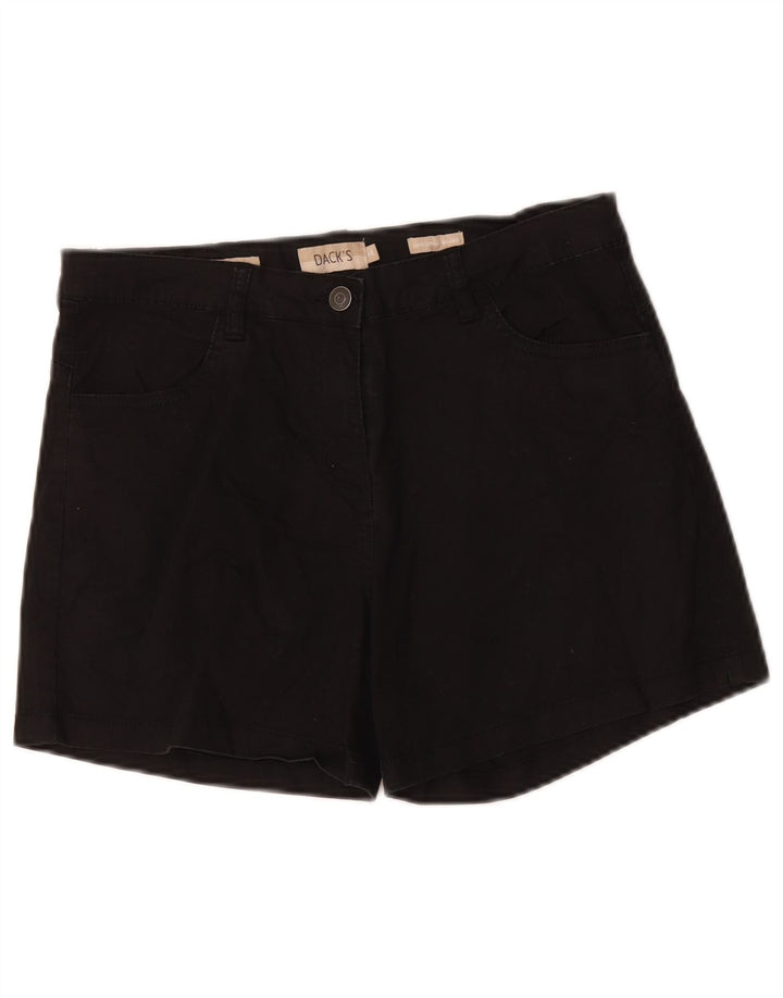 Shorts feminino casual de cintura alta da Dack IT 44 médio W32 algodão preto