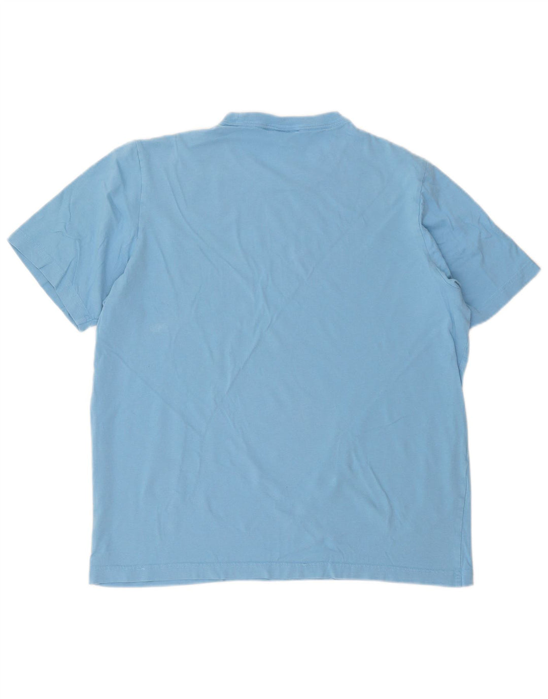 Adidas Mens Camiseta Top Grande Algodão Azul