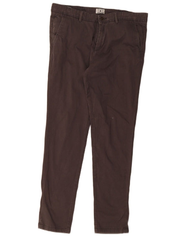 Calça Chino Masculina Slim Jack & Jones W34 L32 Algodão Cinza