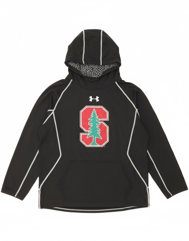 Suéter gráfico masculino Under Armour com capuz grande preto