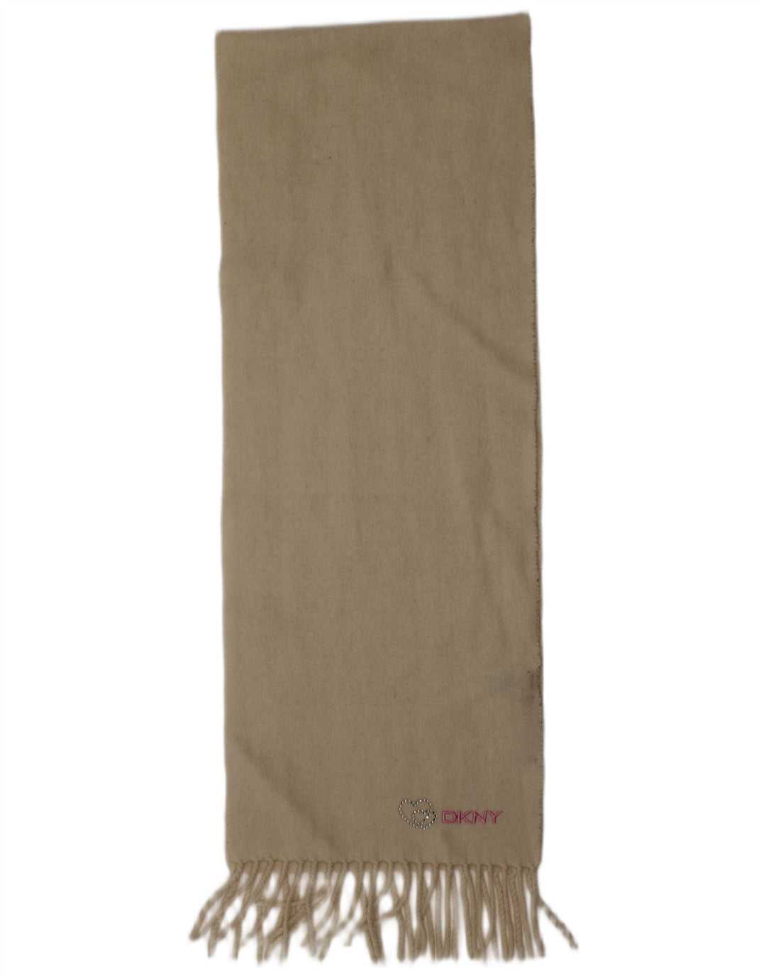 Cachecol feminino Dkny retangular tamanho único lã branca