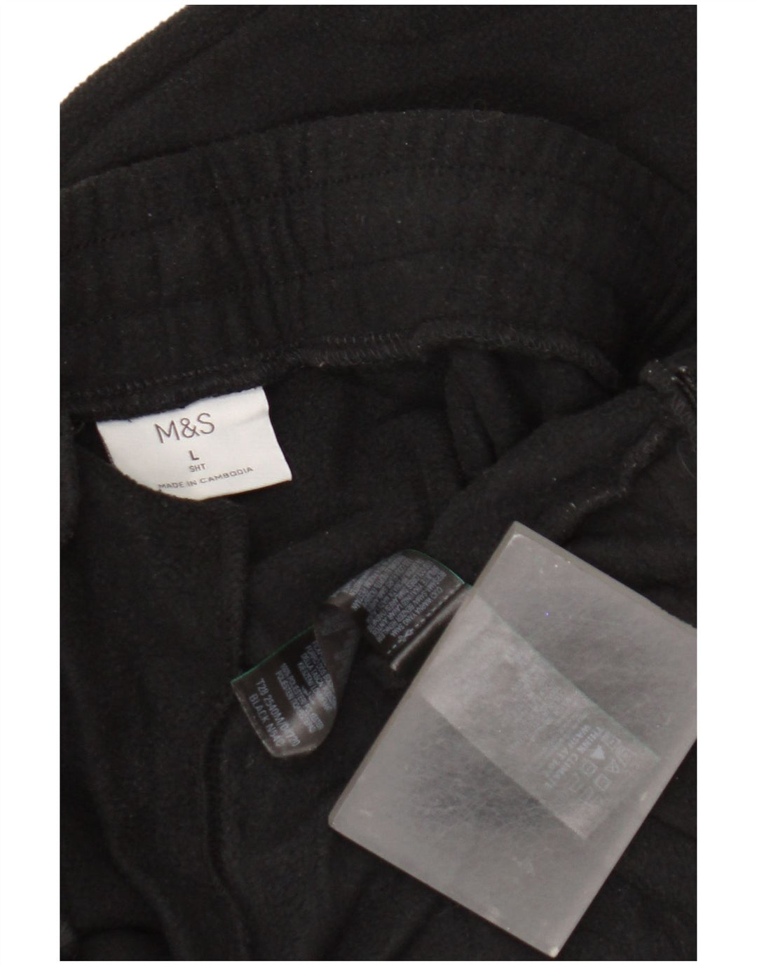 Calça esportiva masculina de lã Marks & Spencer, grande, preta, poliéster