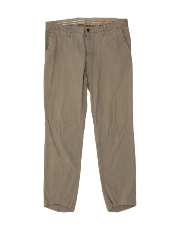 MASSIMO DUTTI Mens Regular Fit Chino Trousers EU 46 XL W36 L30 Grey Cotton Vintage Massimo Dutti and Second-Hand Massimo Dutti from Messina Hembry 