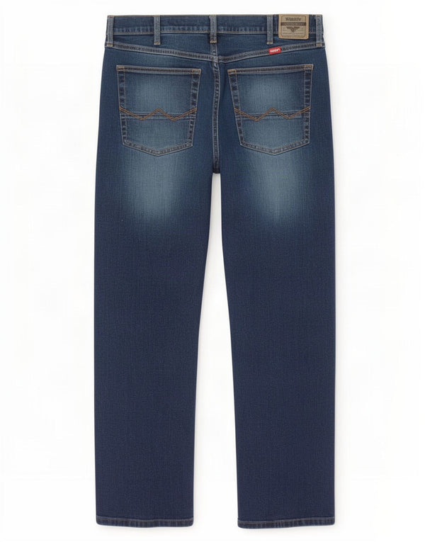 Wrangler Masculino Relaxado Fit Bootcut Jeans W36 L30 Azul Algodão