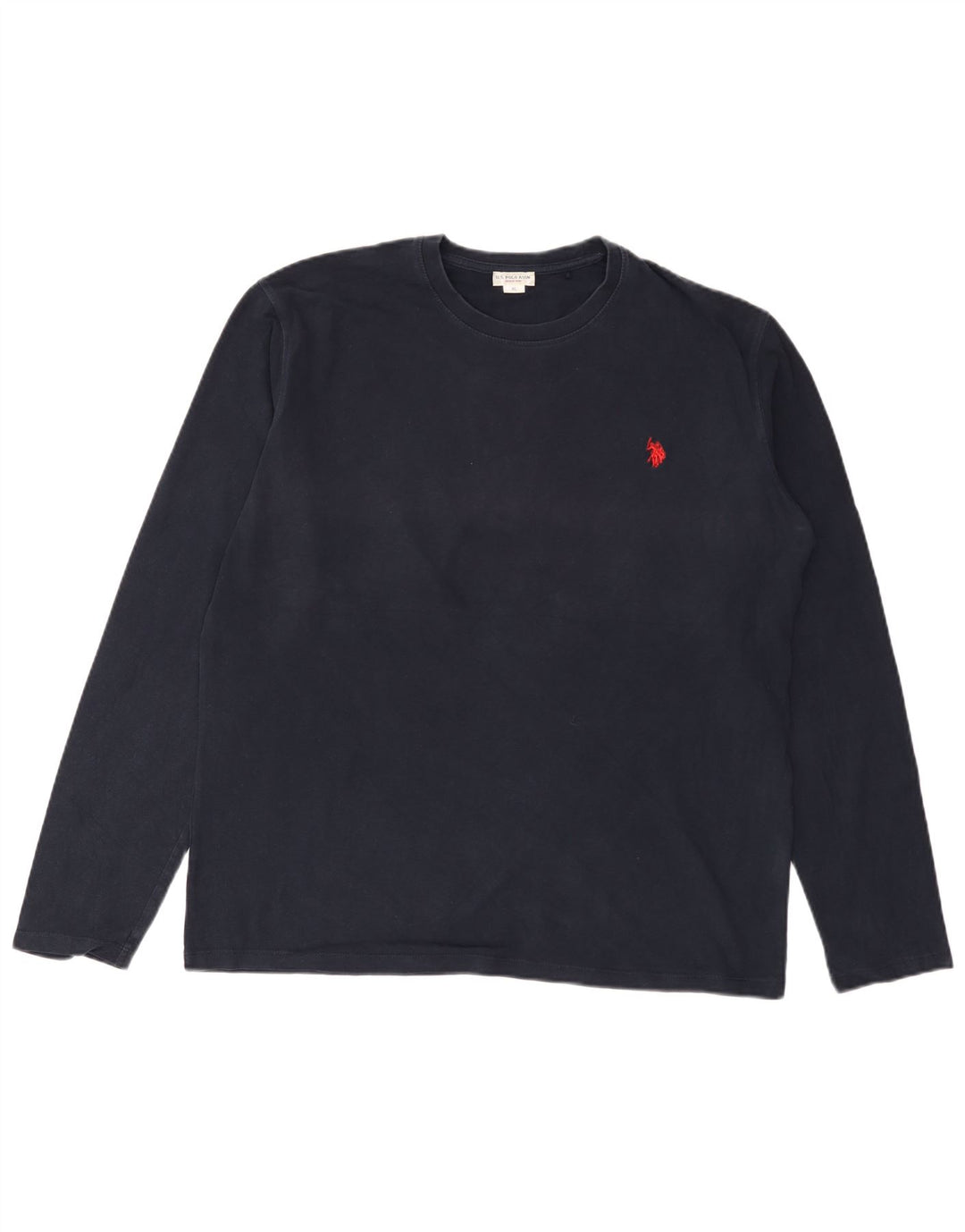 US Polo Assn. Top masculino manga comprida XL azul marinho algodão