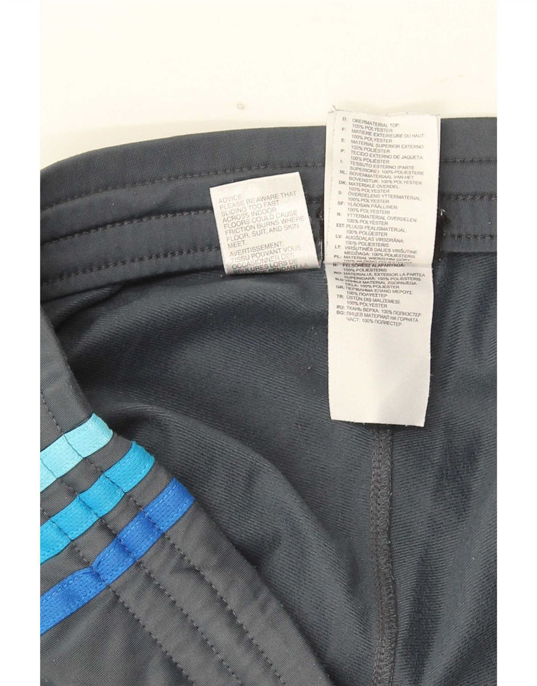Calças de treino masculinas Adidas UK 36/38 poliéster cinza pequeno