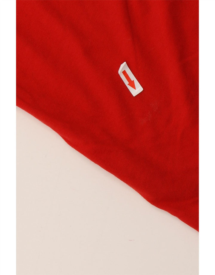 Camiseta feminina CALVIN KLEIN JEANS com estampa gráfica UK 14 algodão vermelho médio