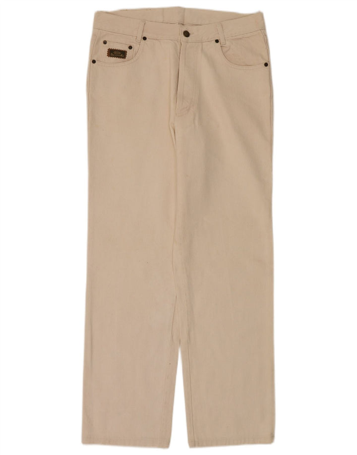Calça jeans reta masculina Wampum IT 48 médio W30 L32 algodão branco