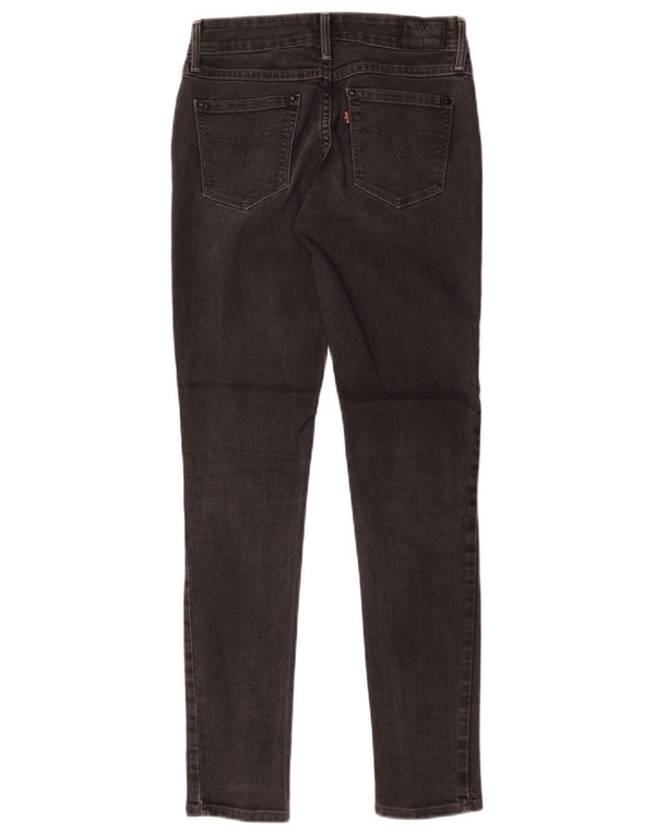 Calça jeans feminina Levi's Demi Curve Mid Rise Skinny W26 L30 cinza algodão