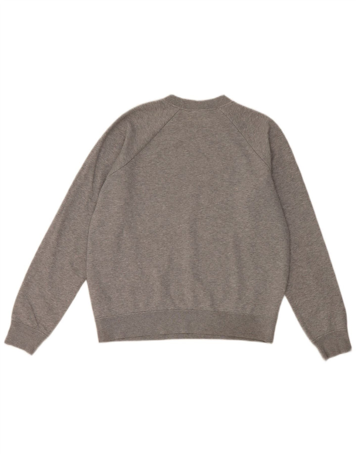 Nike feminino gráfico oversized moletom jumper reino unido 10 pequeno cinza algodão