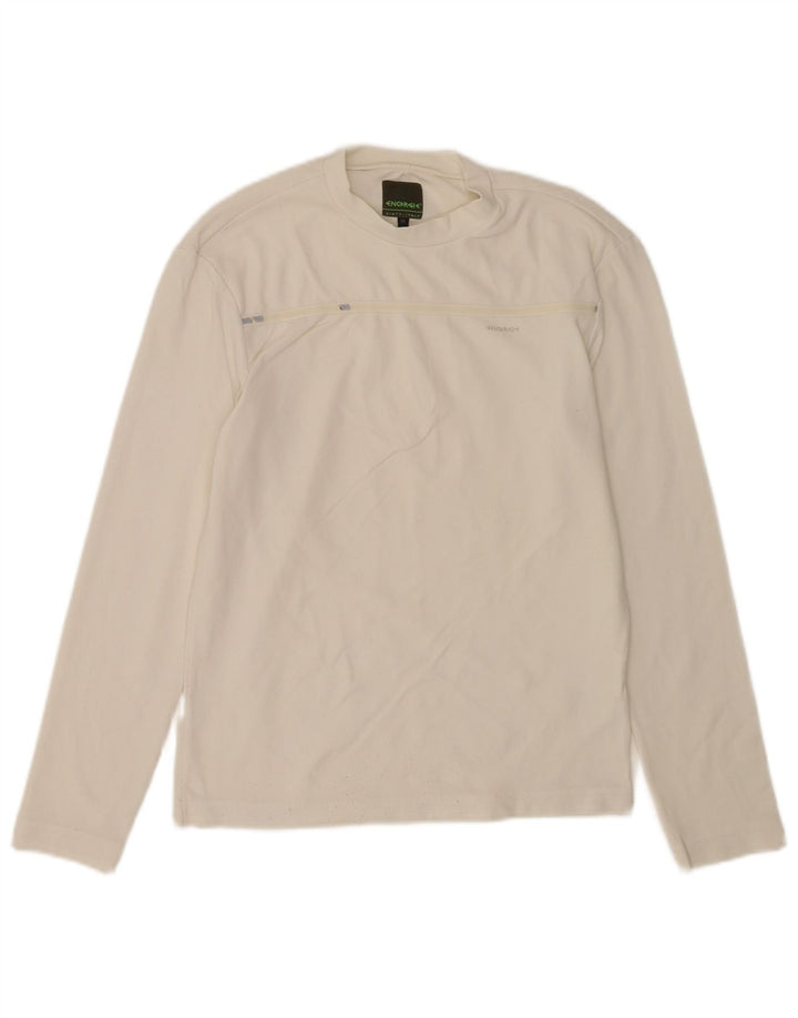 Energie Top Feminino Manga Longa UK 12 Médio Branco Poliamida