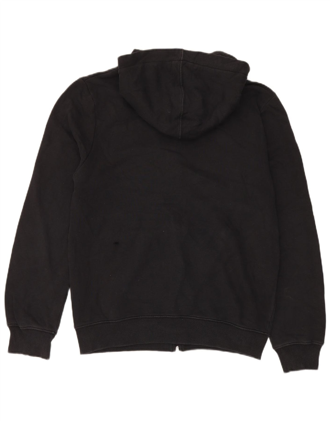 Suéter masculino Fila com capuz e zíper gráfico grande algodão preto