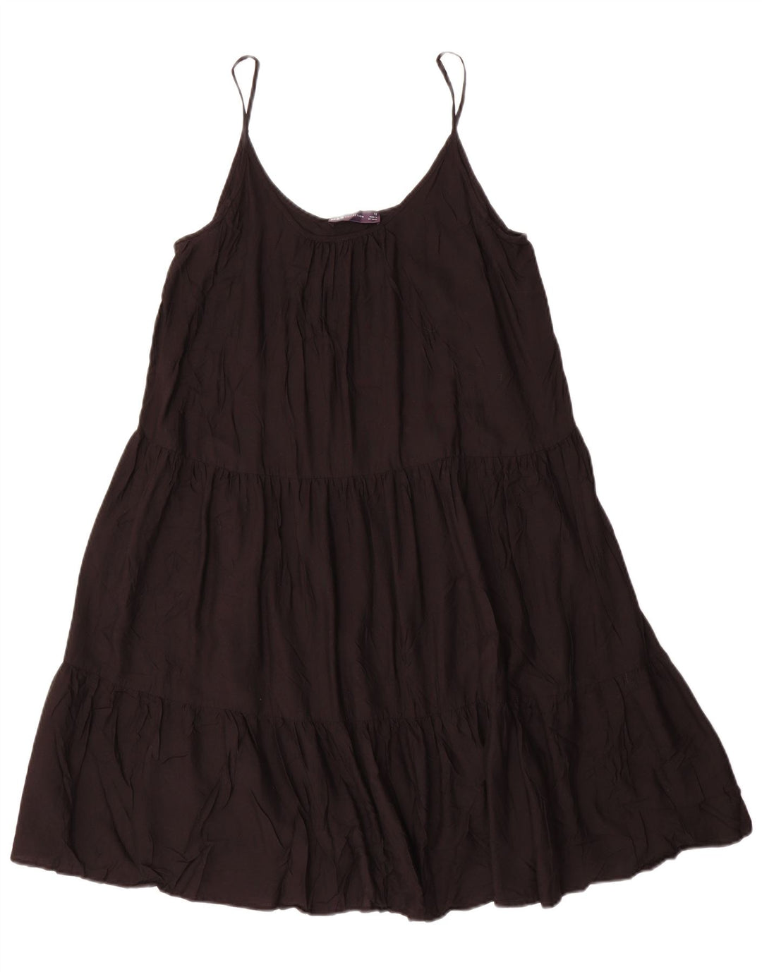 Vestido deslizante feminino Marks & Spencer Reino Unido 12 viscose preta média