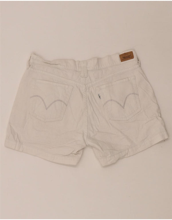 LEVI'S Shorts jeans feminino 515 US 8 médio W30 algodão branco