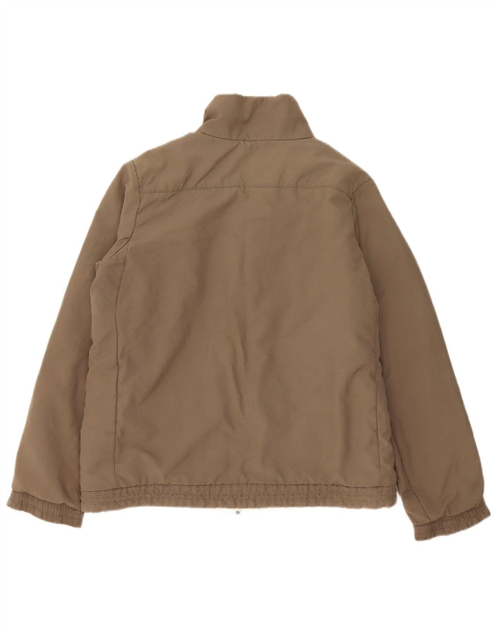 Jaqueta reversível feminina Nike UK 40 grande bloco colorido marrom