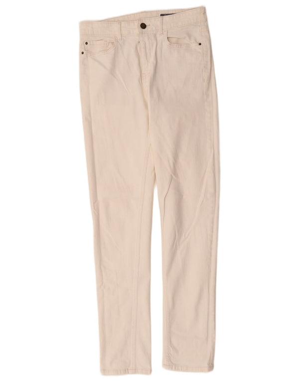 Marks & Spencer Feminino The Lily Slim Jeans Reino Unido 10 Pequeno W28 L30 Algodão Branco