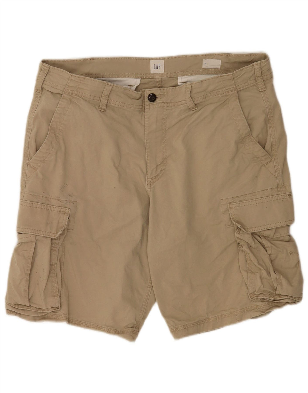 Shorts cargo masculino Gap W36 grande algodão bege