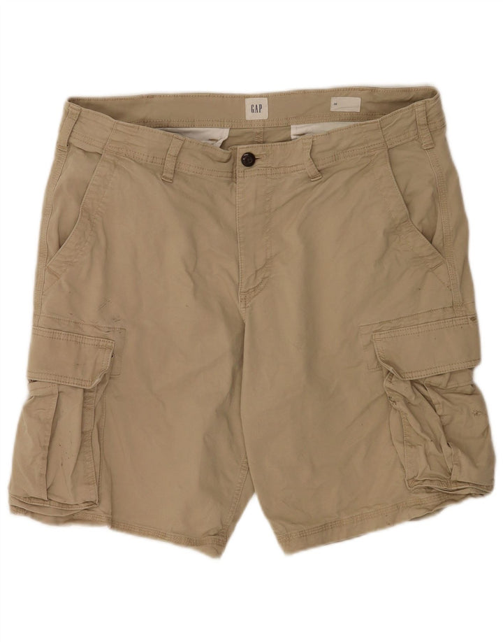 Shorts cargo masculino Gap W36 grande algodão bege