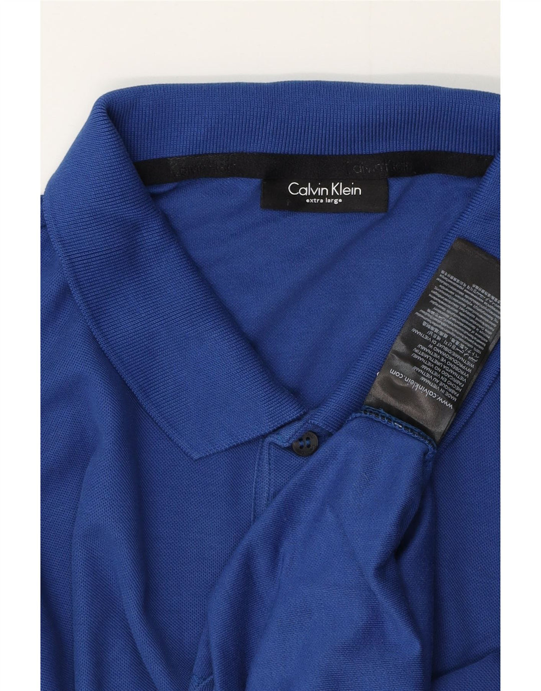 Camisa polo masculina Calvin Klein XL algodão azul