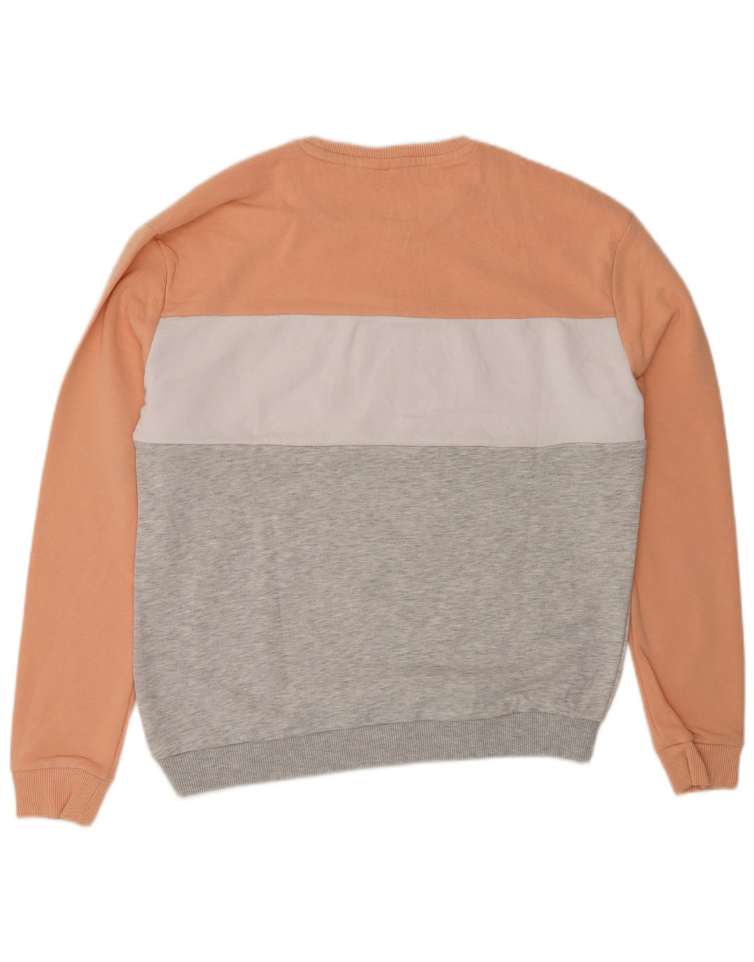 FILA moletom gráfico masculino jumper grande laranja colorblock algodão