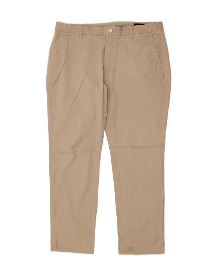 BONOBOS Mens Slim Chino Trousers W38 L32 Khaki Cotton Vintage BONOBOS and Second-Hand BONOBOS from Messina Hembry 