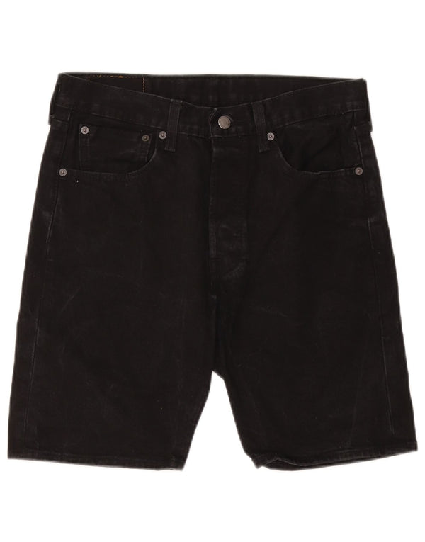 LEVI'S Mens 501 Shorts Jeans W31 Médio Algodão Preto